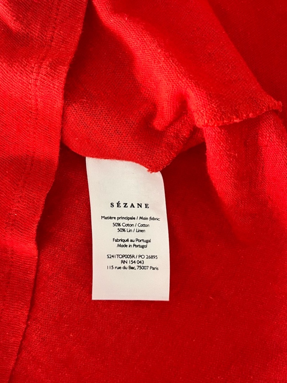 John Top Sezane - coral red - Picture 4 of 4